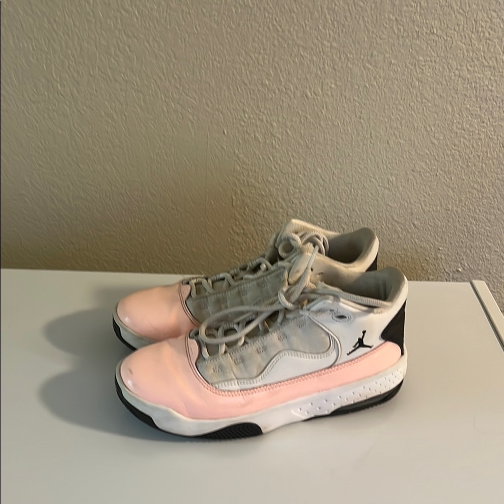 Jordan Women's Pink and White Sneakers